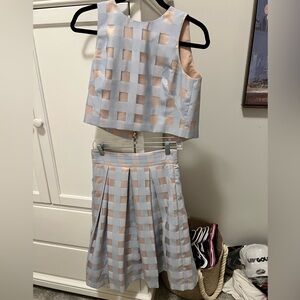 Eliza J Beige and Blue Garment